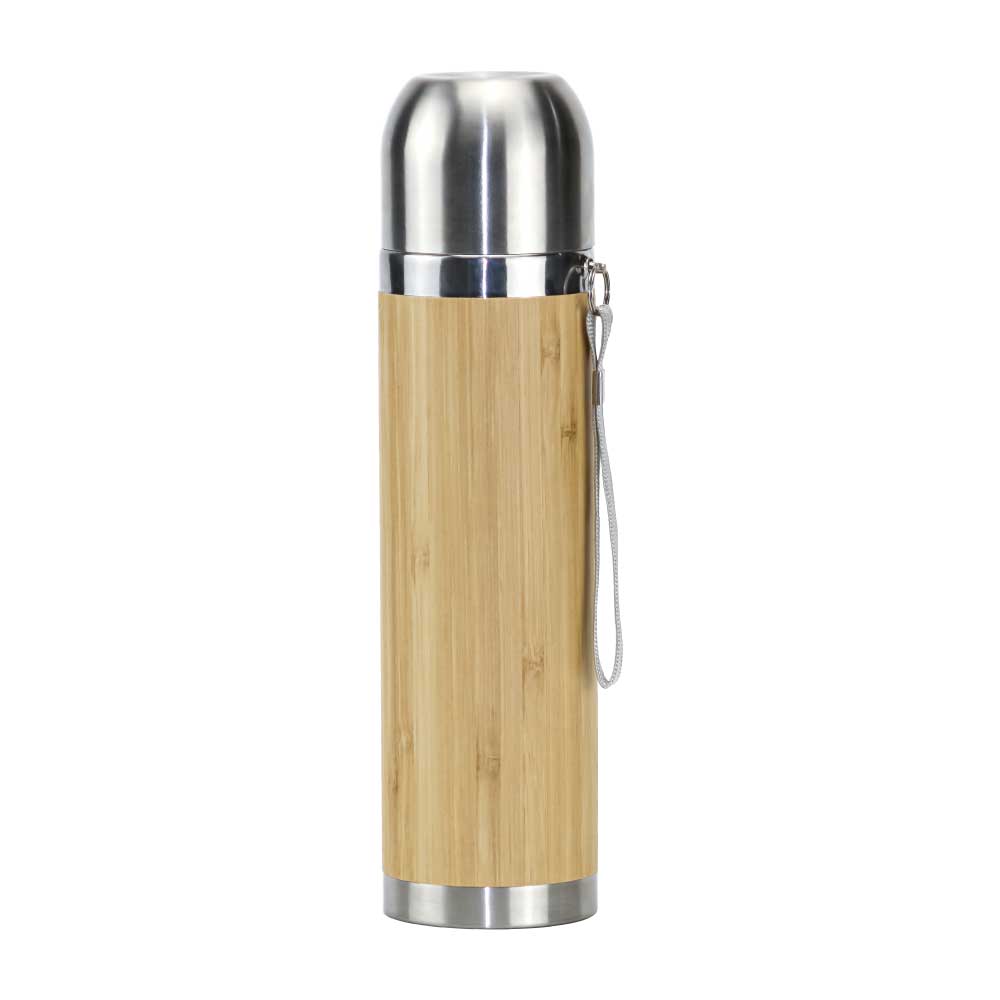 Promotional Bamboo Flask Tristar Graphic