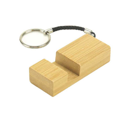 Bamboo Phone Stand Keychain Tristar Graphic