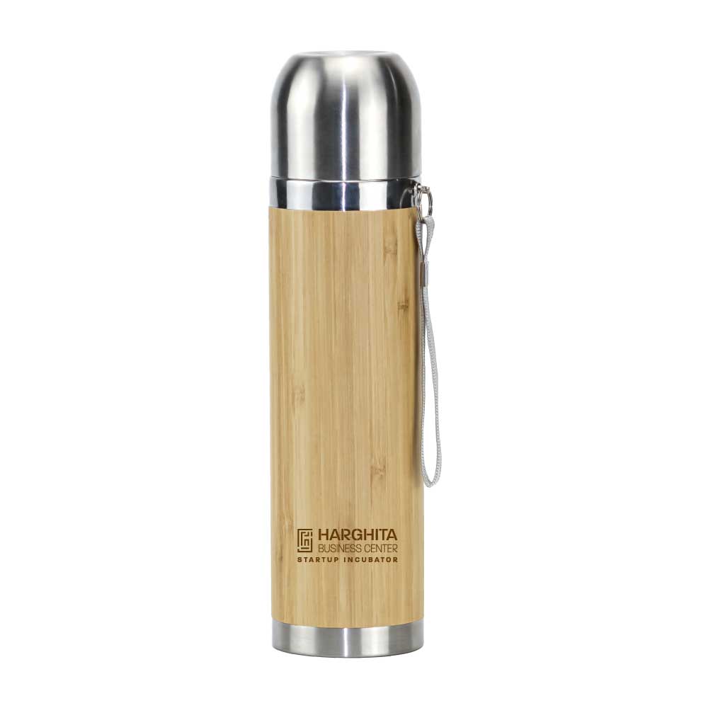 Promotional Bamboo Flask Tristar Graphic