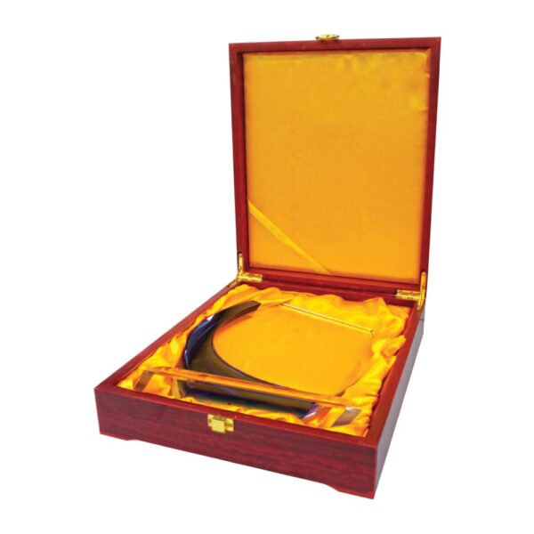 Blue Optical Crystal Tristar Graphic