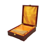 Square Crystal With Wooden Base Tristar Graphic