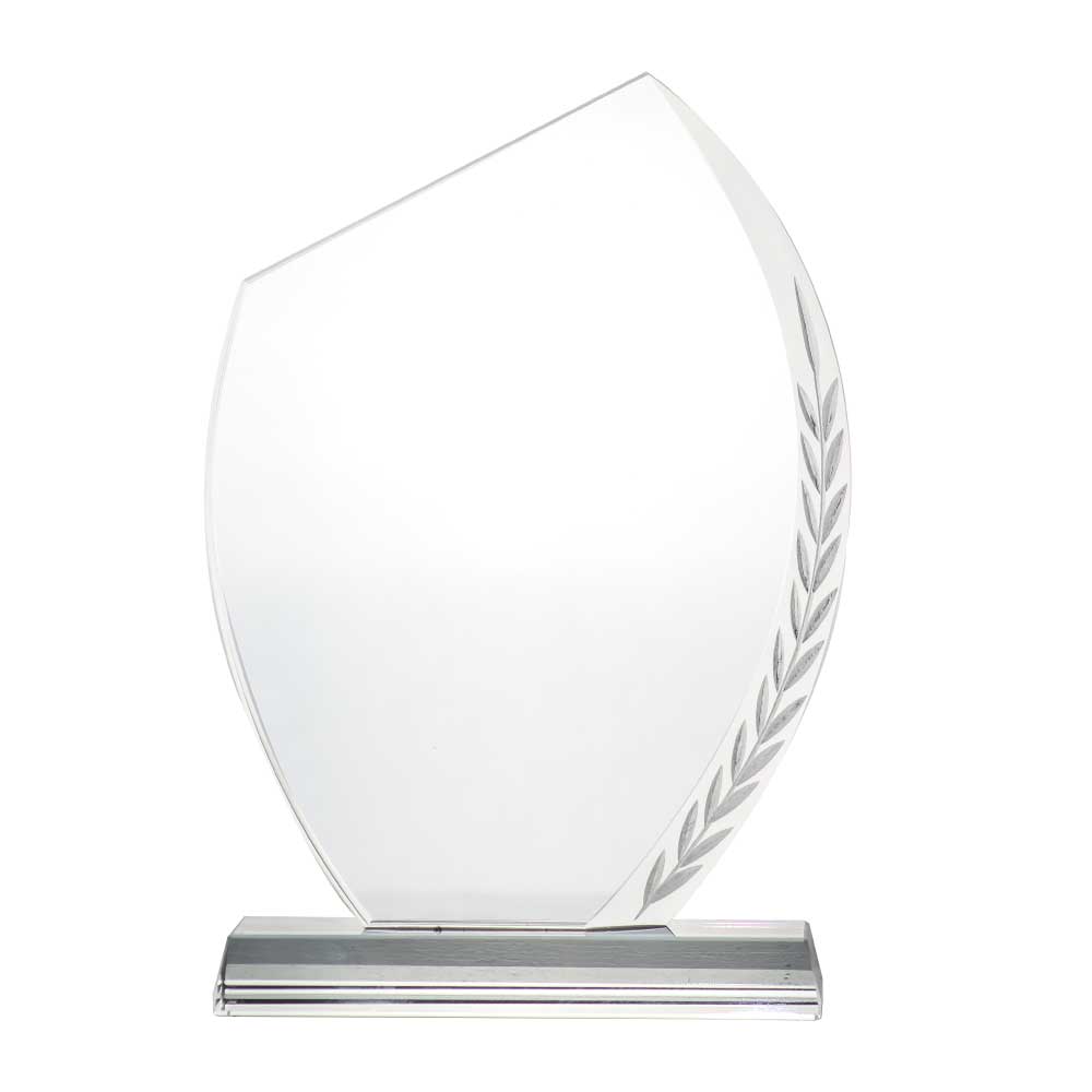 Leaf Engraved Crystal Award Tristar Graphic