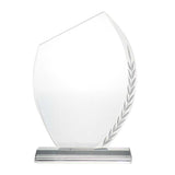 Leaf Engraved Crystal Award Tristar Graphic