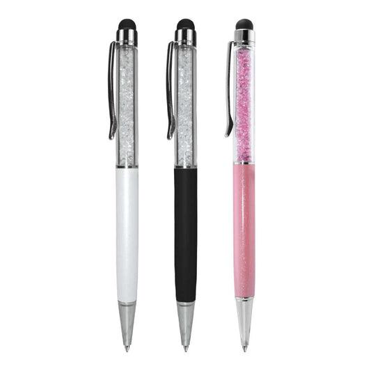 Crystal Pens With Stylus Tristar Graphic