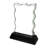 Fancy Crystal Award With Black Base Tristar Graphic