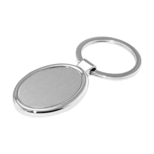 Oval Metal Keychain Tristar Graphic