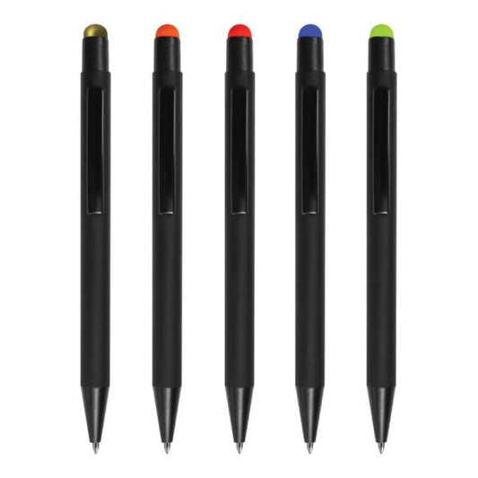 Black Metal Pen With Colored Stylus Tristar Graphic