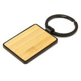Metal Keychain With Bamboo Tristar Graphic