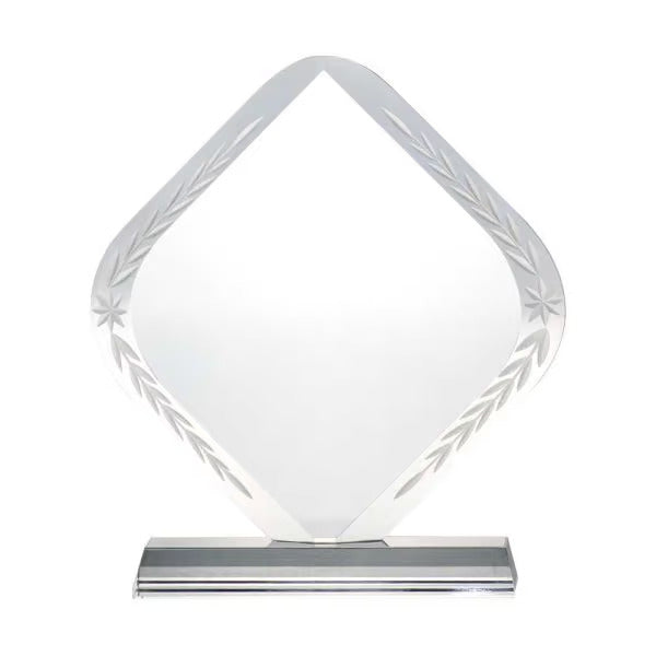 Rhombus Shaped Crystal Award Tristar Graphic