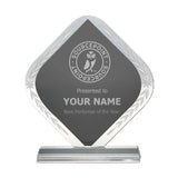 Rhombus Shaped Crystal Award Tristar Graphic