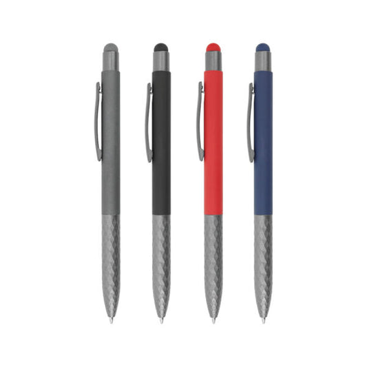Stylus Metal Pens with Textured Grip Tristar Graphic