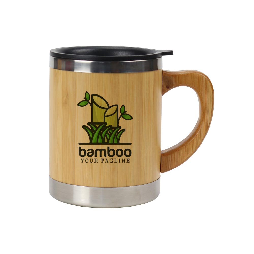 Bamboo & Stainless Steel Mug Tristar Graphic