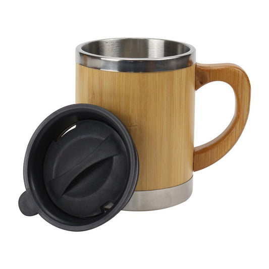 Bamboo & Stainless Steel Mug Tristar Graphic