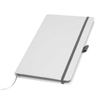 White PU Leather Cover Notebooks Tristar Graphic