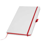 White PU Leather Cover Notebooks Tristar Graphic