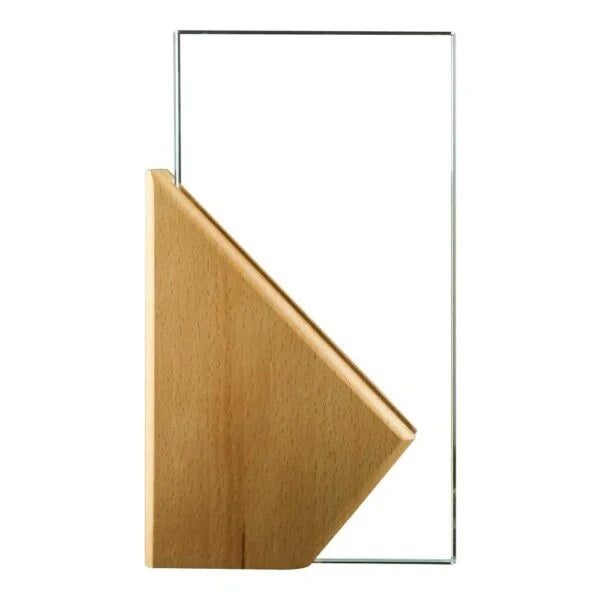 Rectangle Wooden Crystal Award Tristar Graphic