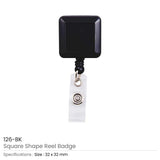 Square Shape Reel Badge – Black Tristar Graphic