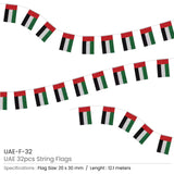 UAE String Flags and Flag Bunting 32Pcs Tristar Graphic