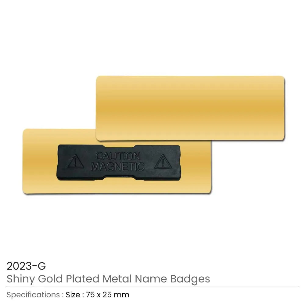 Professional Metal Name Badges (Gold & Silver Plated) Tristar Graphic
