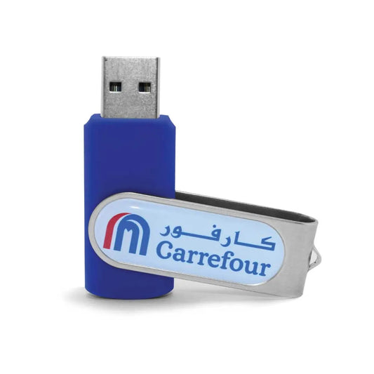 Swivel USB Flash Drive – One Side Printing Tristar Graphic
