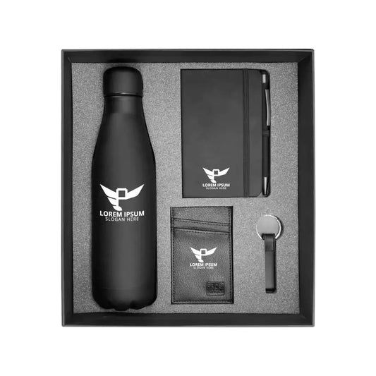Promotional Gift Set GS-029 – Black Cardboard Gift Box Tristar Graphic