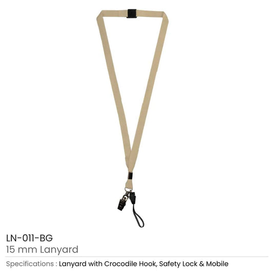 15mm Lanyard with Crocodile Clip, Mobile Holder & Safety Lock Tristar Graphic