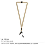 15mm Lanyard with Crocodile Clip, Mobile Holder & Safety Lock Tristar Graphic