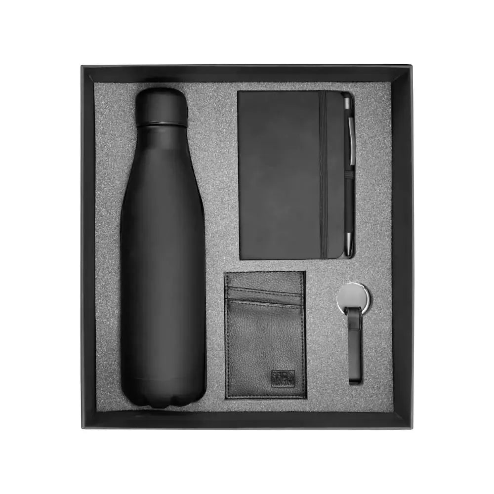 Promotional Gift Set GS-029 – Black Cardboard Gift Box Tristar Graphic