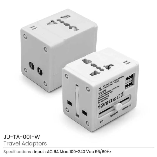 Universal Travel Adapter with Dual USB Ports Tristar Graphic
