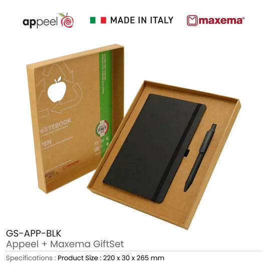 Appeel A5 Notebook & Maxema Dot Recycled Pen – Italian Gift Set Tristar Graphic