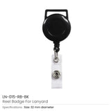Reel Badge for Lanyard – Black (32mm) Tristar Graphic